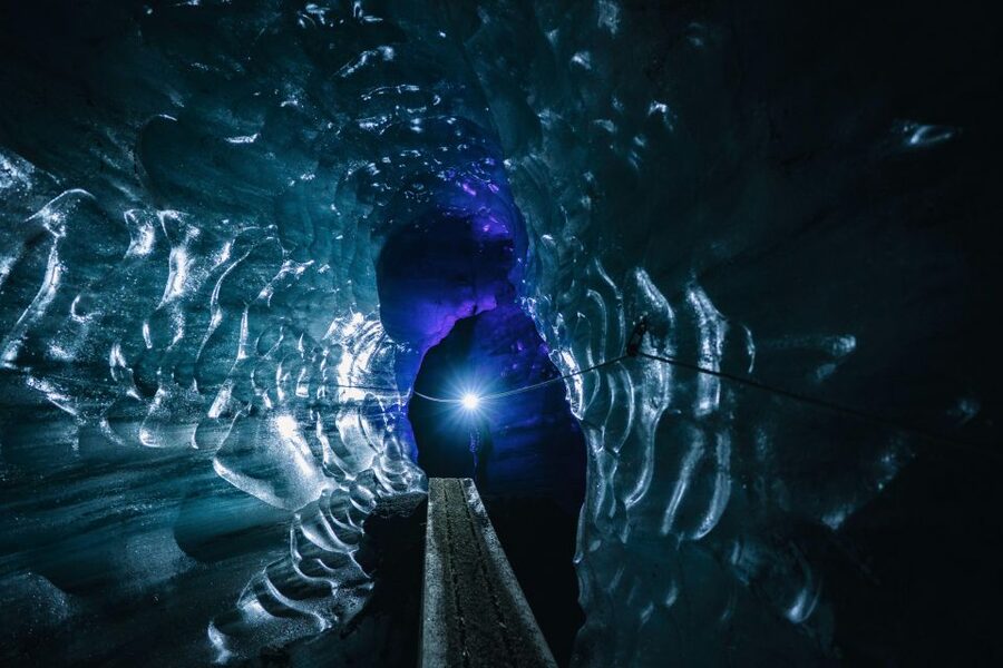 2 Day Iceland Winter Tour to South Coast - Entering a real ice cave