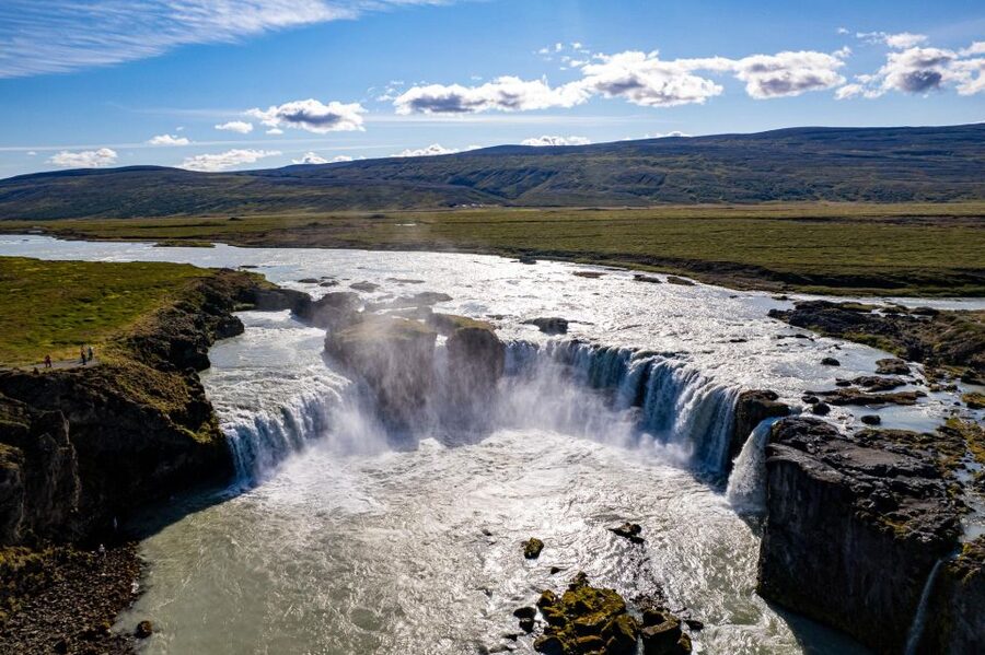 Akureyri Port: Lake Mývatn and Godafoss Waterfall Tour - Hverir: steaming earth in orange, yellow, and gray
