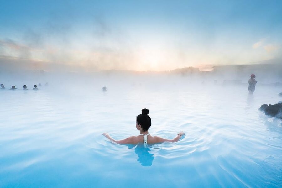 Blue Lagoon: Admission Package with Drink, Towel, and Mask - Walking through the lava corridor to the Blue Lagoon