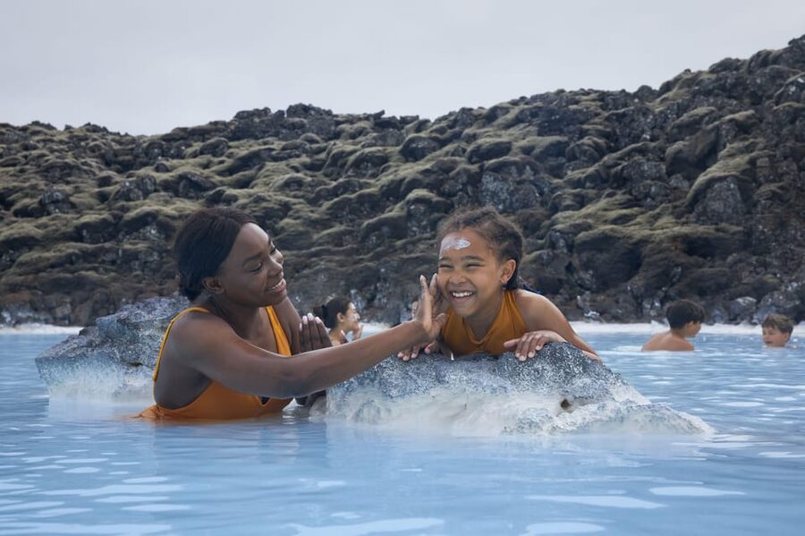 Blue Lagoon: Admission Package with Drink, Towel, and Mask - Using the silica mask bar and swim-up drink