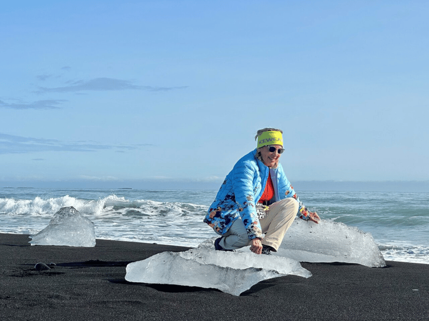 Diamond Beach & Jökulsárlón Glacier Exclusive Day Tour - Diamond Beach and its ice on black sand