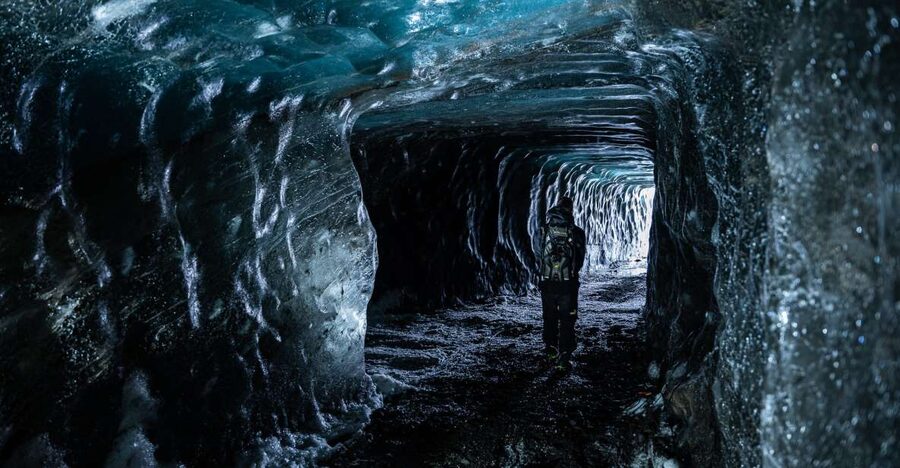 From Gullfoss: Langjökull Ice Cave and Snowmobile Tour - One hour on a snowmobile across the glacier