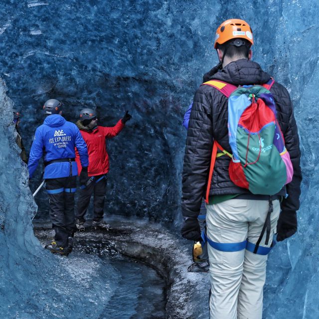 From Jökulsárlón: Ice Cave and Glacier Exploration Tour - Crevasses, moulins, and blue canyons