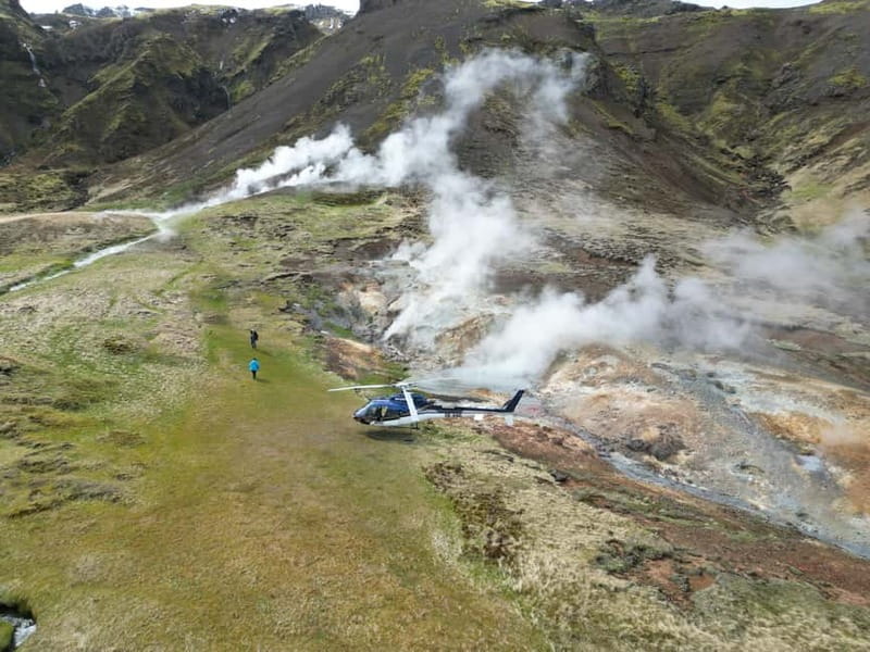 From Reykjavik: Fire And Ice Helicopter Tour with 2 Landings - Landing on the glacier