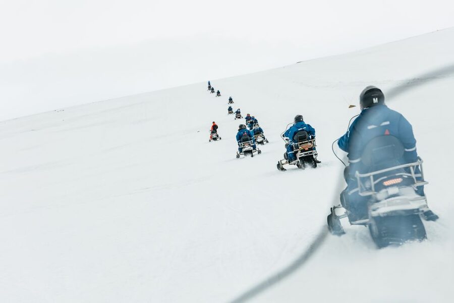 From Reykjavik: Golden Circle and Glacier Snowmobile Tour - Strokkur and the hot ground at Geysir