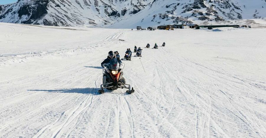 From Reykjavik: Golden Circle and Glacier Snowmobiling - Watching Strokkur erupt at the Geysir area