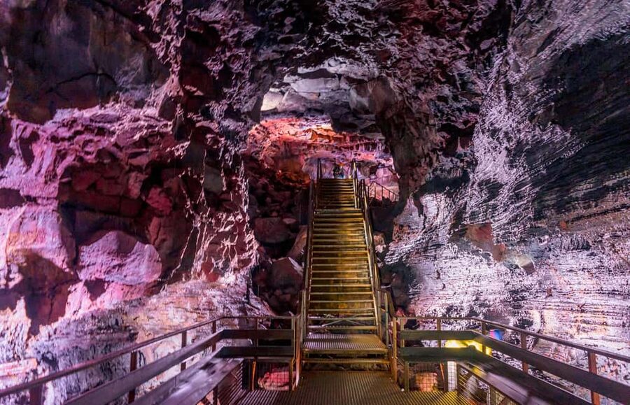 From Reykjavik: Lava Caving Tour - Getting ready at the cave entrance