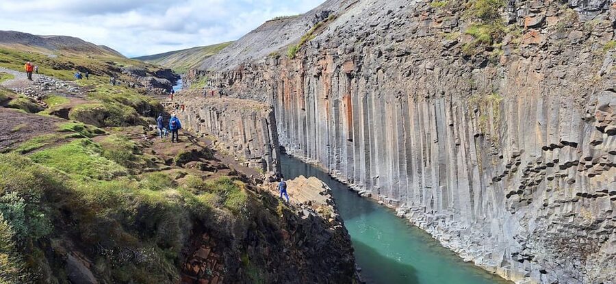 From Seyðisfjörður Port: Stuðlagil Canyon and Reindeer Park - The walk to the canyon takes real time