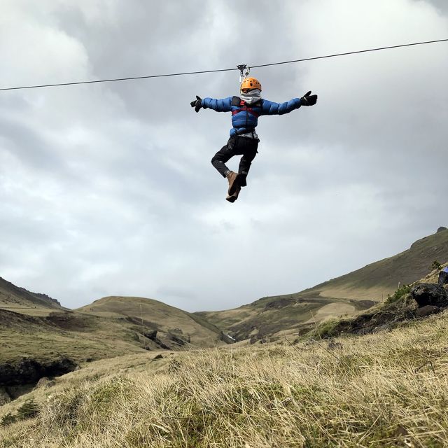 From Vík: Zipline and Hiking Adventure Tour - Little Rush over two canyons