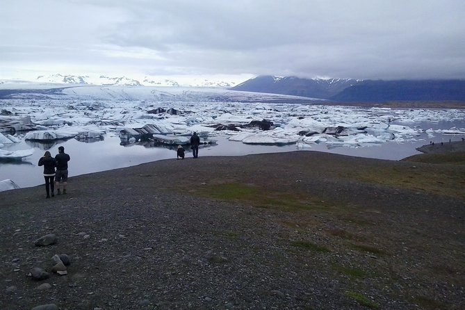 Glacier Lagoon Private Tour with Private Zodiac boat ride on the Iceberg Lagoon - Diamond Beach turns glacier ice into a black-sand exhibit