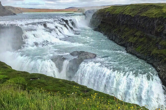 Golden Circle Super Jeep Adventure with Snowmobiling on Glacier - Gullfoss, the waterfall that rewards a warm coat