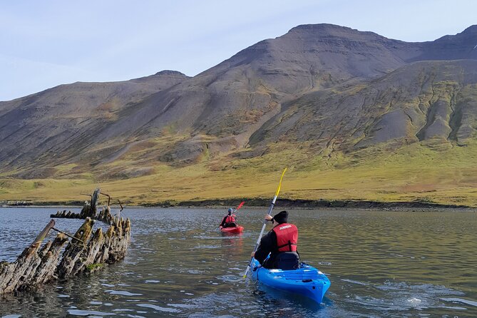 Guided kayak tour in Siglufjörður / Siglufjordur. - Getting dressed in Icelandic safety gear