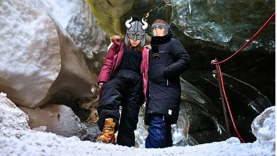 Gullfoss: Ice Cave and Glacier Tour in Glacier Monster Truck - Walking into the ice cave