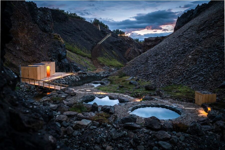Husafell: Canyon Baths Soak with Short Highlands Hike - From Húsafell Activity Centre to the highlands