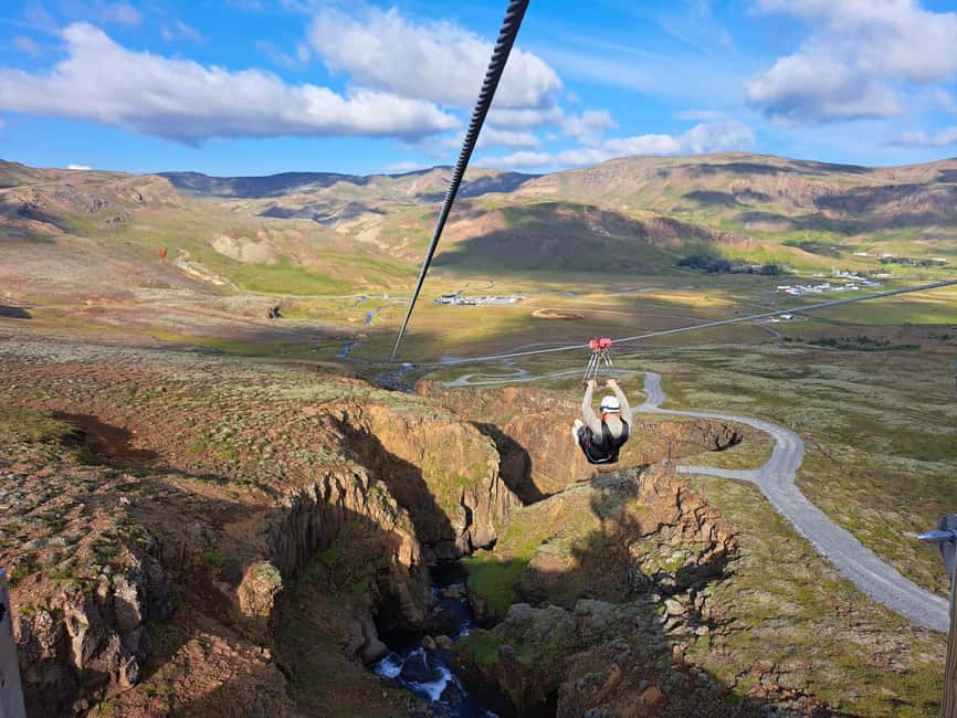 Hveragerdi: Mega Zipline Experience - The five-minute transfer to the launch area