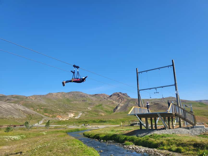 Hveragerdi: Mega Zipline Experience - The optional 13-metre free-fall drop