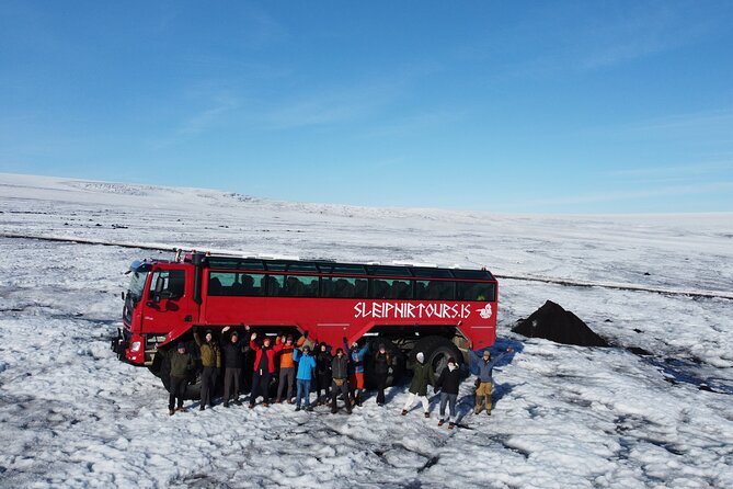 Ice Cave and Glacier Tour in Glacier Monster Truck from Gullfoss - Inside the blue ice and volcanic ash