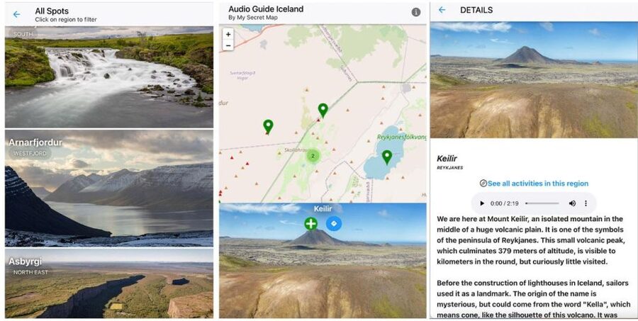 Iceland: Audioguide, Interactive map 200 spots ++ - How this Iceland guide works in real life