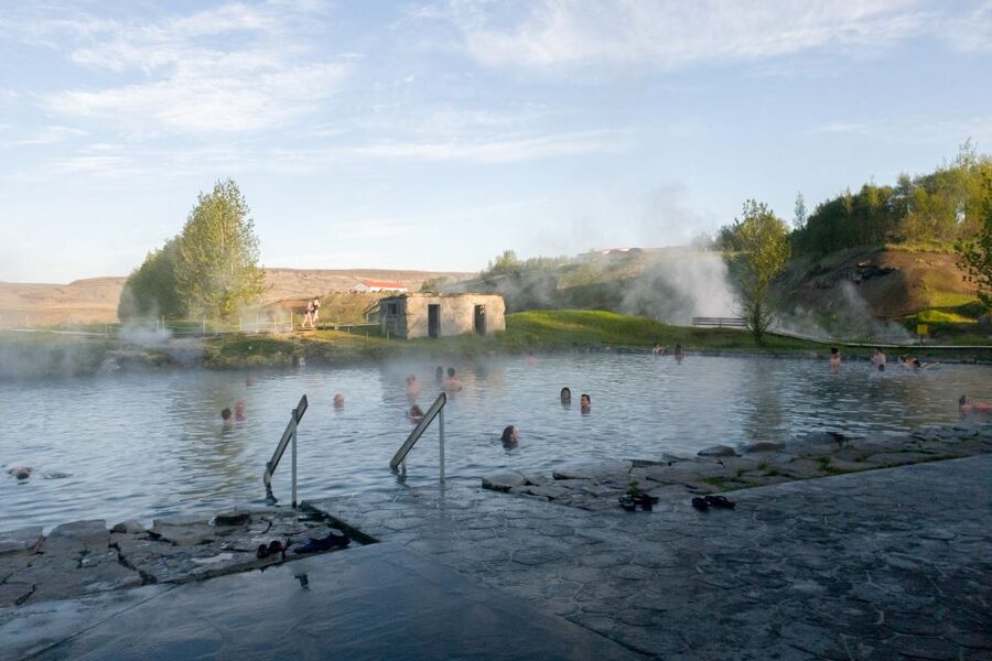 Iceland Secret Lagoon Admission Ticket - Arriving at the 1891 swimming pool