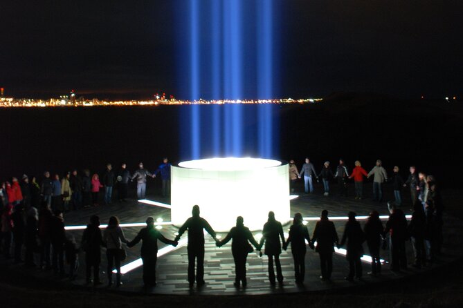 Imagine Peace Tower Tour on Viðey island | John Lennon tribute - Walking across Viðey after dark