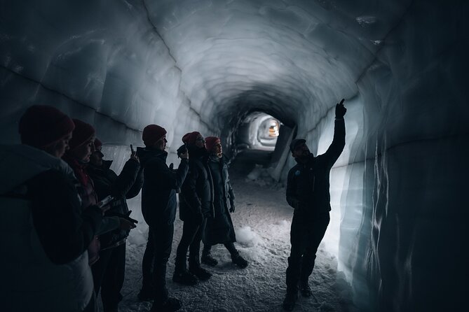 Into the Glacier Combo: Snowmobiling + Langjökull Ice Cave - Sharing a snowmobile across the ice