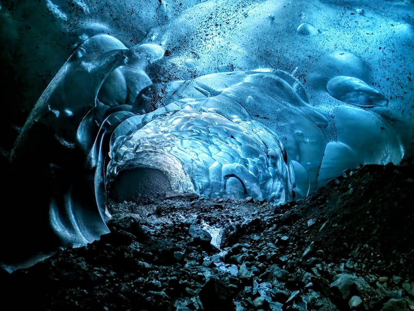 Jökulsárlón: Blue Ice Cave Tour and Glacier Walk - Getting fitted with crampons and glacier gear