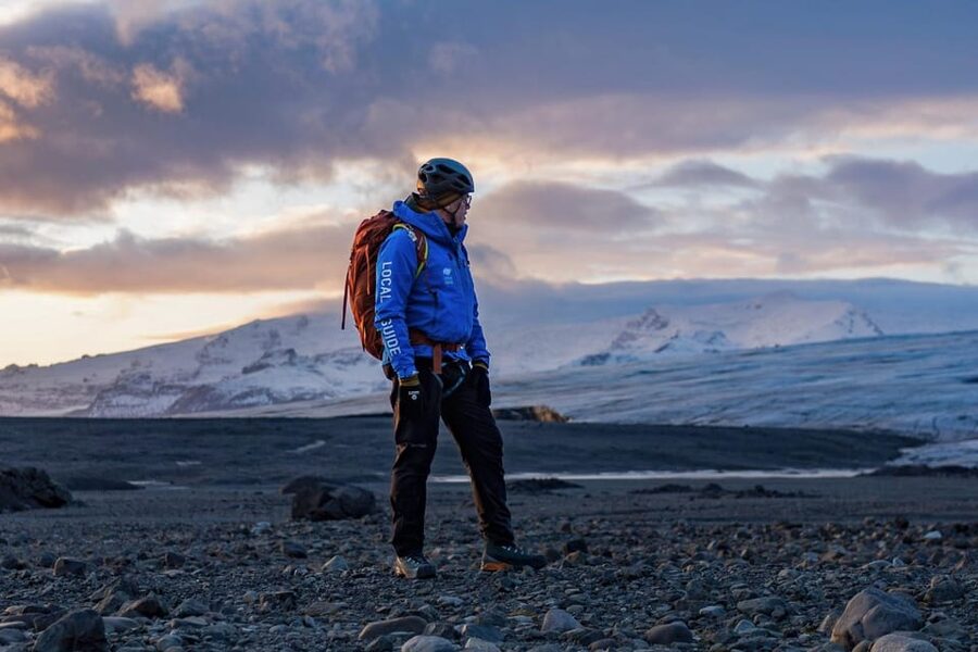 Jökulsárlón: The Original Ice Cave Tour on Vatnajökull - Fitting crampons and walking on Vatnajökull