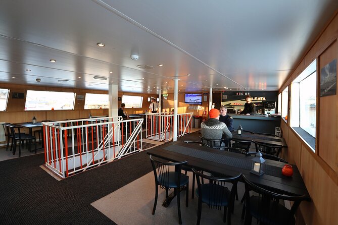 New Years Fireworks by Boat from Reykjavik - The midnight fireworks from the upper deck