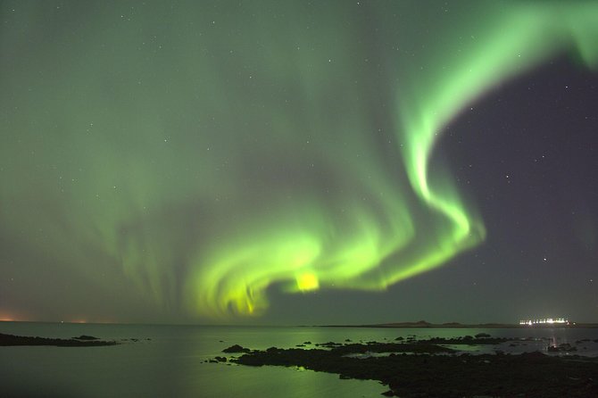 Northern Lights Cruise from Downtown Reykjavik - The Imagine Peace Tower from October through December