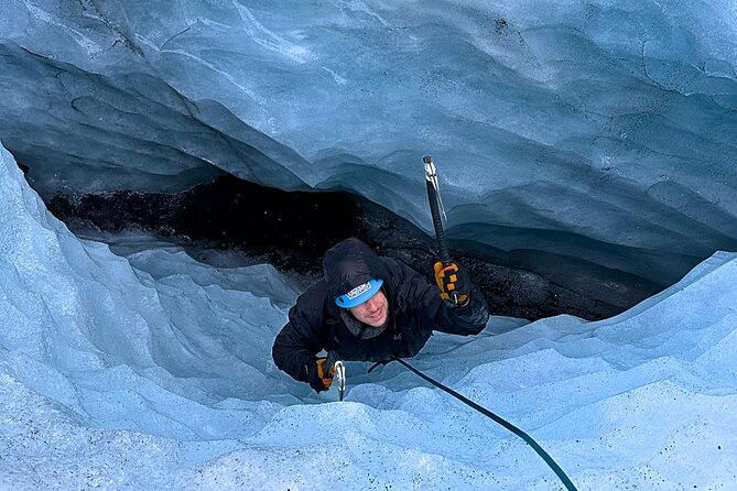 Private Extreme Encounter w/ ropes on Sólheimajökull Glacier - Walking across a changing world of ice