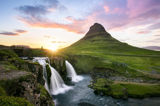 Private Snæfellsnes Peninsula and local Lunch - Kirkjufell and Kirkjufellsfoss, two views of Iceland’s famous pair