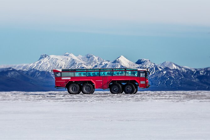 Red Glacier Monster Truck on Langjokull Glacier from Gulfoss - The Glacier Cafe and Icelandic treats