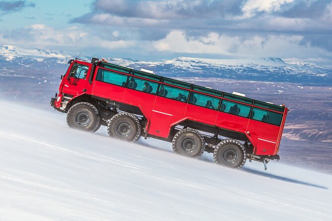 Red Glacier Monster Truck on Langjokull Glacier from Gulfoss - What the $191 price really covers