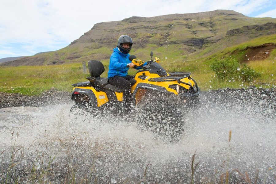 Reykjavik: ATV Ride & Whale Watching Boat Tour - Riding toward Reykjavik Peak