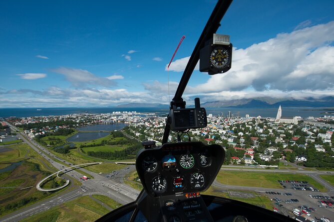 Reykjavik Helicopter Private Tour of Volcanoes - Reykjavík rooftops and Hallgrímskirkja