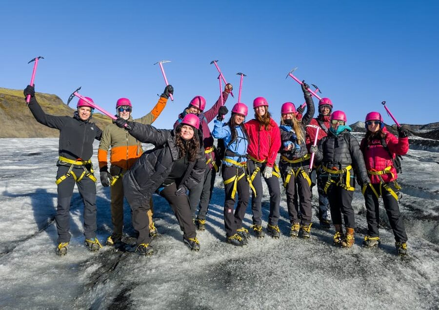 Reykjavík: Iconic Glacier Hike, South Coast & Waterfalls - Reynisfjara, black sand, and dangerous waves