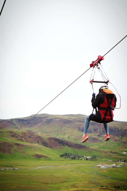 Reykjavik: Mega Zipline Adventure - Getting ready above Svartagljúfur gorge