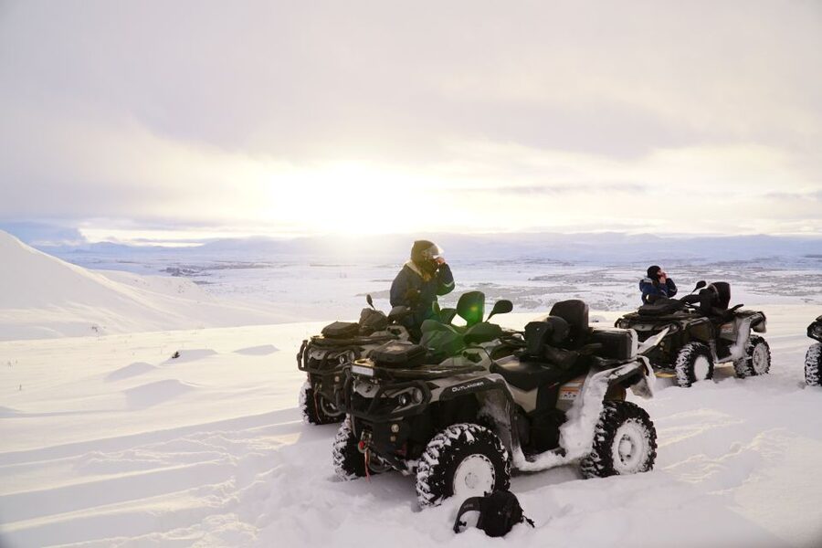 Reykjavik Quad Bike Twin Peaks Tour - Across to Lava Field Peak