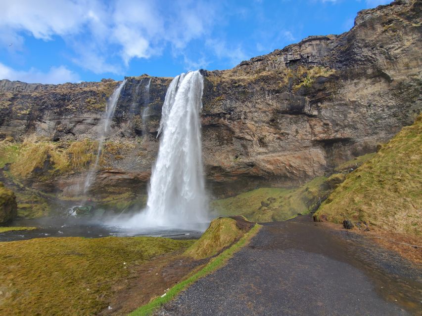 Reykjavik: South Coast and Katla Ice Cave Small Group Tour - Skógafoss brings power and folklore