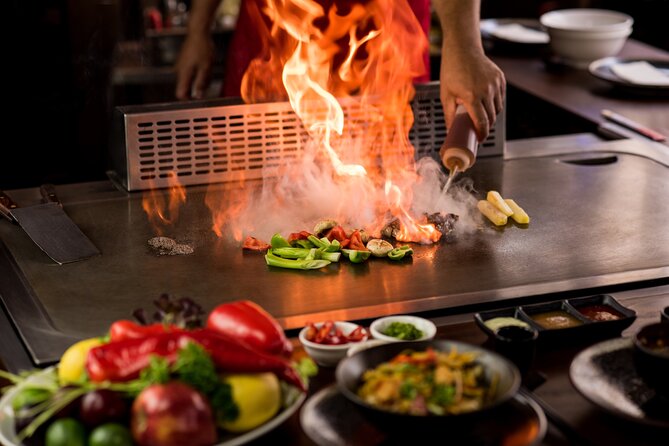Reykjavik Teppanyaki 7 Course Menu and Fire Show with Cocktail - Icelandic free-range lamb with pepper sauce
