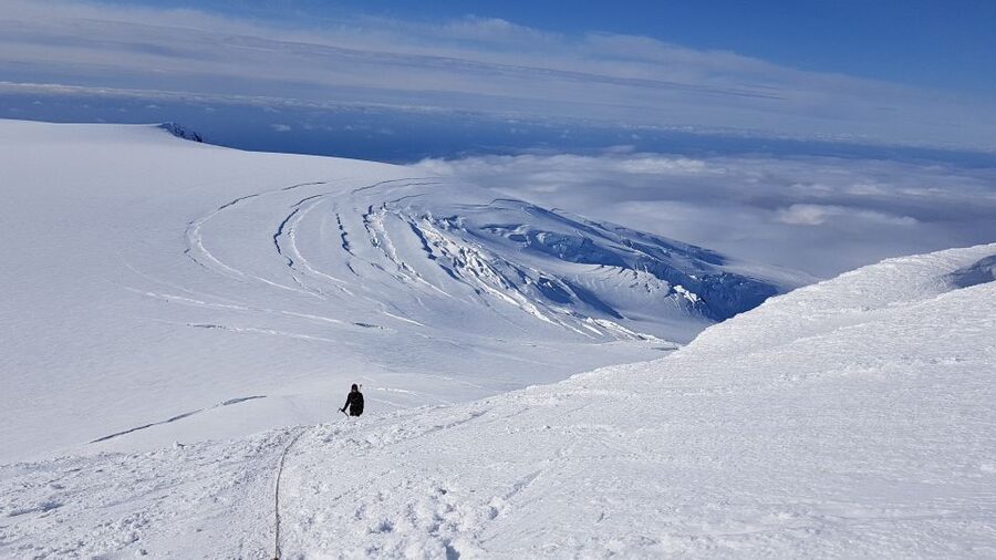 Skaftafell: Hvannadalshnjúkur Glacier Guided Hike - The summit views toward Vatnajökull