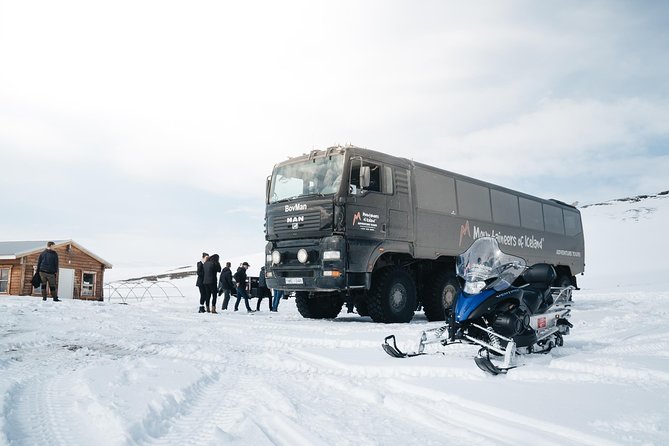 Snowmobiling Adventure on Langjokull Glacier from Gullfoss - Getting ready in the glacier cabin