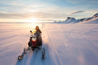 Snowmobiling on Langjokull Glacier and Secret Lagoon Tour