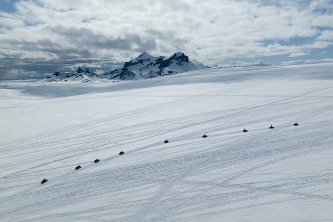 Snowmobiling on Langjökull Glacier from Geysir Area - Learning the snowmobile before the open snow