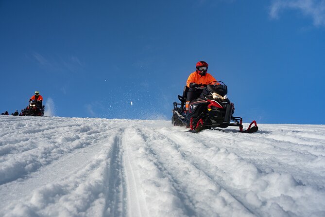 Snowmobiling on Langjökull Glacier from Geysir Area - One hour across Langjökull