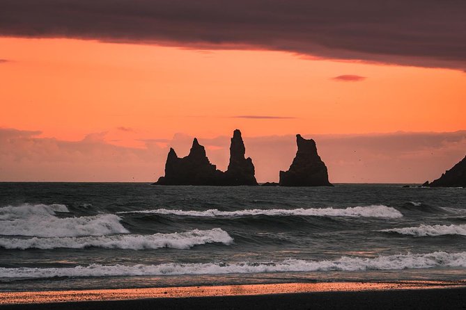 South Coast Day Tour Black Sand Beach & Waterfalls from Reykjavik - Reynisfjara, black sand and dangerous waves