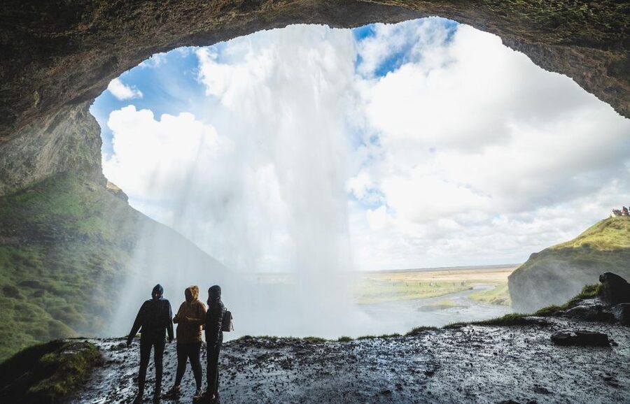 South Coast, Glacier Hike and Northern Lights Winter Tour - Walking on Sólheimajökull glacier