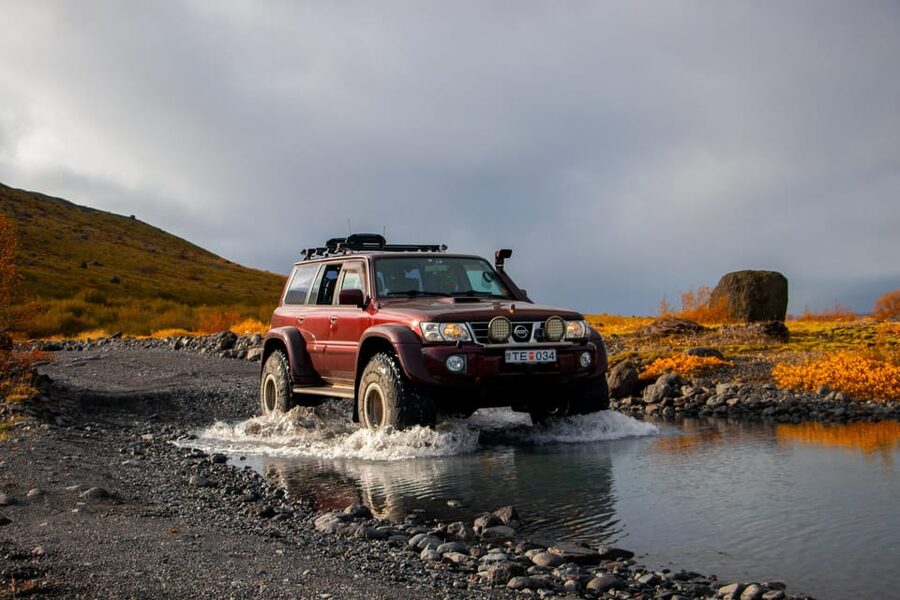 Super Jeep Private tour in Þórsmörk - River crossings make the drive part of the fun