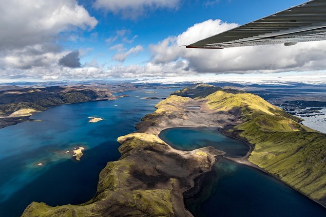 Ultimate Airplane Sightseeing Flight from Skaftafell - Lakagígar and its green mossy craters