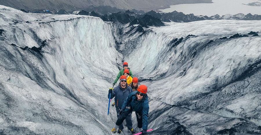 Vik: Guided Glacier Hike on Sólheimajökull - Getting fitted with crampons and glacier gear